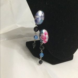 Vintage Deco Multi-color Clip-ons